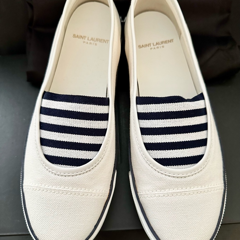 Saint Laurent Ferry Slip-On Sneakers - Picture 2 of 9